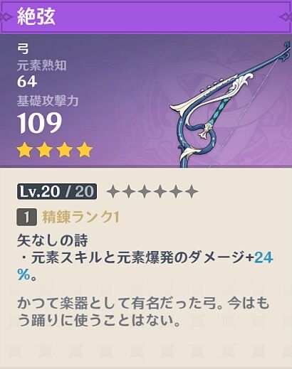 【原神】これフィッシュル用なのかウェンティに持たせてたわ