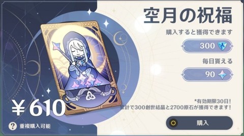 【原神】空月の祝福って、購入してから30日の間、ログインしなかった日は無駄になる感じ?