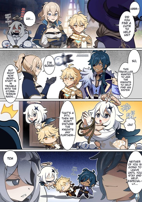 【原神】公式漫画のこの一コマ目のジンさん
