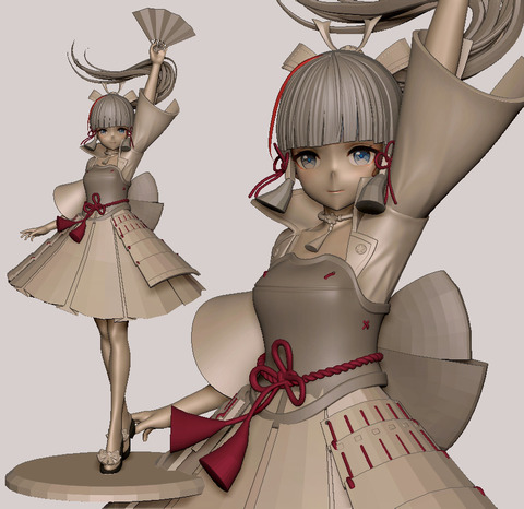 【原神】原神フィギュア部のものですが神里作り始めましたので報告