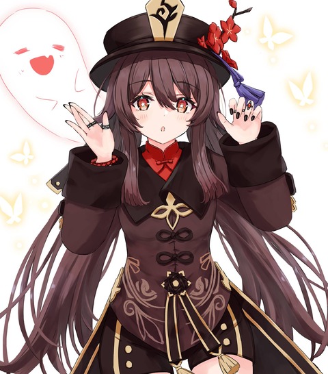 【原神】これ今まで見た胡桃のイラストの中で一番可愛かったわ