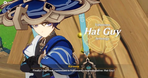 【原神】傘っちは英語でHat Guyらしい